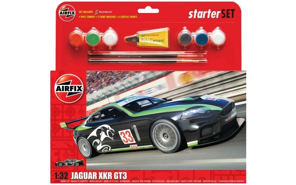 Airfix 55306 JAGUAR XKR LARGE STARTER SET - Hobby City NZ