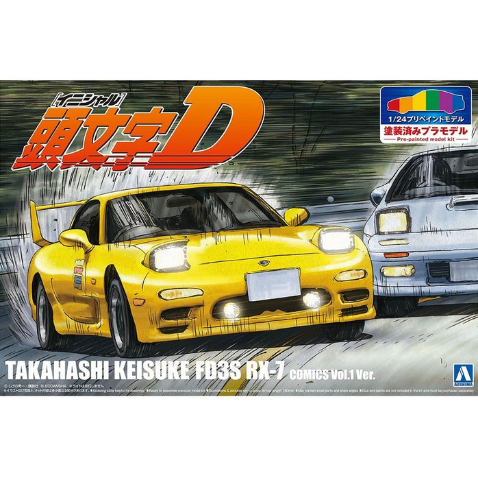 Aoshima 1/24 INITIAL-D TAKAHASHI RX-7 VIL 1 (8191635849453)