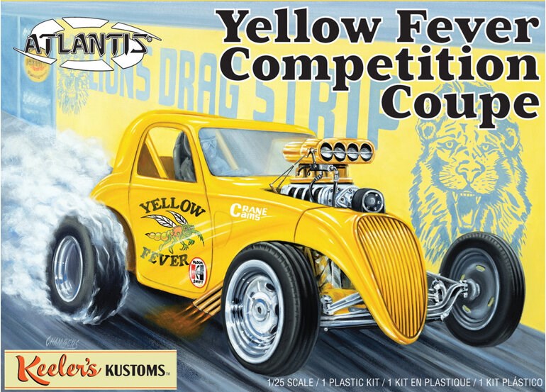 Atlantis Models 13101 1/25 Yellow Fever Dragster (8531214794989)