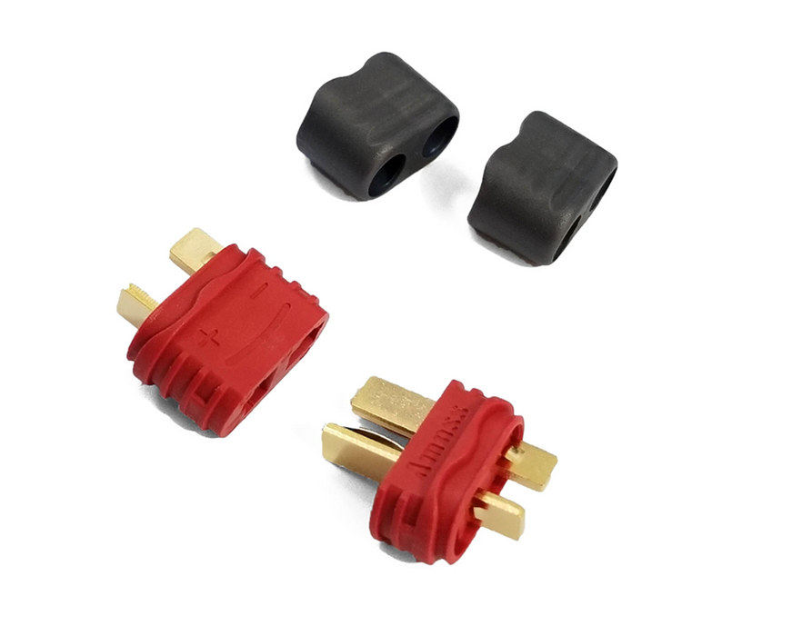 Helios - Connector - Deans T Male and Female Plug With Covers. (8689306599661)