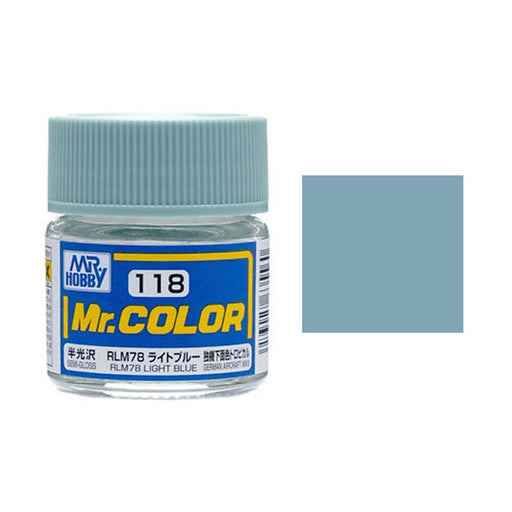 Gunze C118 Mr. Color - Semi Gloss RLM78 Light Blue - Hobby City NZ