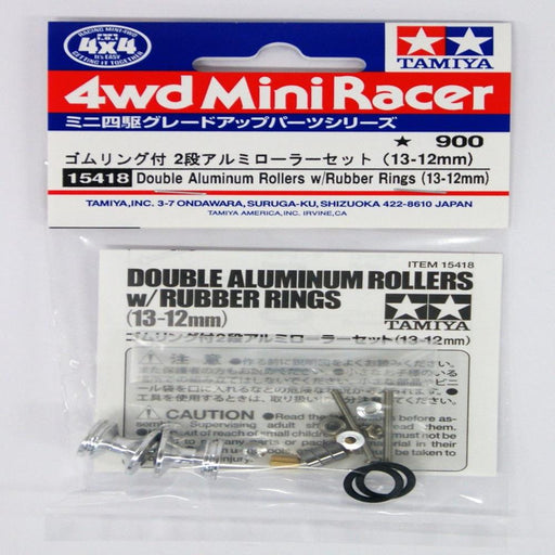 Tamiya 15418 MINI 4WD WIDE ALU ROLLER W/RING (12-13MM) (769292009521)