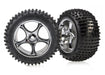 Traxxas 2470R - Tracer 2.2' Chrome Wheels Alias 2.2' Tires (2) (7540675870957)