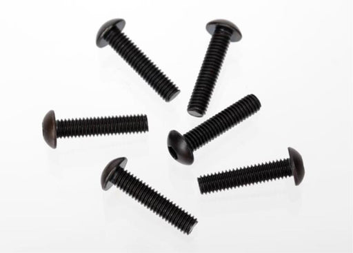 Traxxas 3929 - Screws 4x18mm button-head machine (hex drive) (6) (8827656798445)