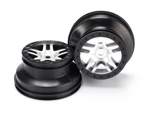 Traxxas 5974 - Wheels Sct Split-Spoke Satin Chrome Black Beadlock Style Dual Profile (2) (8827945124077)