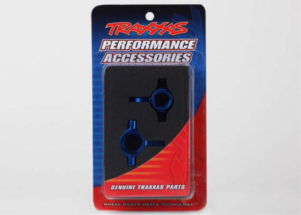 Traxxas 6439 - Steering Blocks 6061-T6 Aluminum Left & Right (Blue-Anodized)