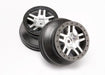 Traxxas 6872 - Sct Split-Spoke Satin Chrome Black Beadlock Style Dual Profile (8338403229933)