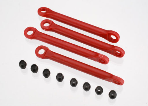 Traxxas 7018 - Push Rod (Molded Composite) (Red) (4)/ Hollow Balls (8) (8827955609837)